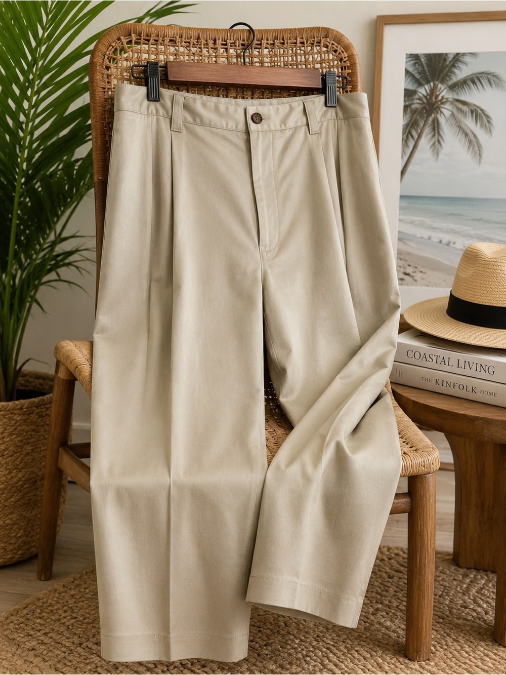 Tommy Bahama Relax 100% Silk Pleated Dress Pants Khaki Beige Mens 38